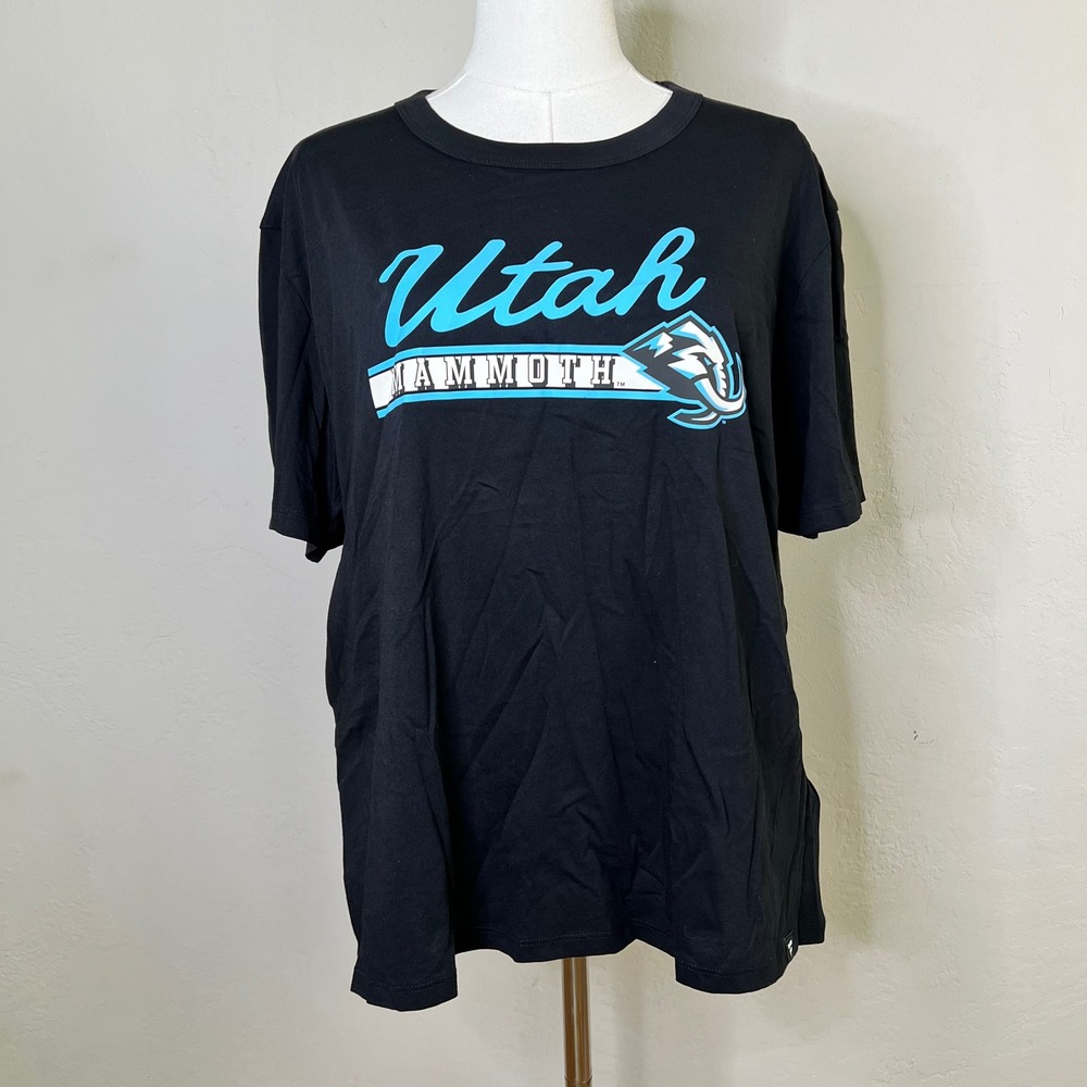 Utah Mammoth Fanatics T-Shirt Womens XL Black Hockey Graphic New Official Gear